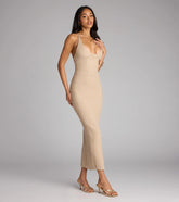 Beach Goddess Crochet Lace-Up Maxi Dress